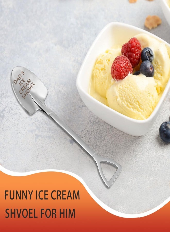 XINNK Fathers Day Dad Gifts from Daughter Son Wife,Fathers Day Birthday Christmas Gifts for Dad,Funny Dad Gifts Ice Cream Spoon,Funny Engraved Stainless Steel Spoon Shovel. - Image 4