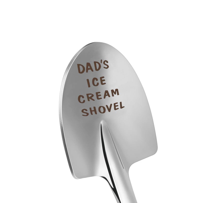 XINNK Fathers Day Dad Gifts from Daughter Son Wife,Fathers Day Birthday Christmas Gifts for Dad,Funny Dad Gifts Ice Cream Spoon,Funny Engraved Stainless Steel Spoon Shovel. - Image 1