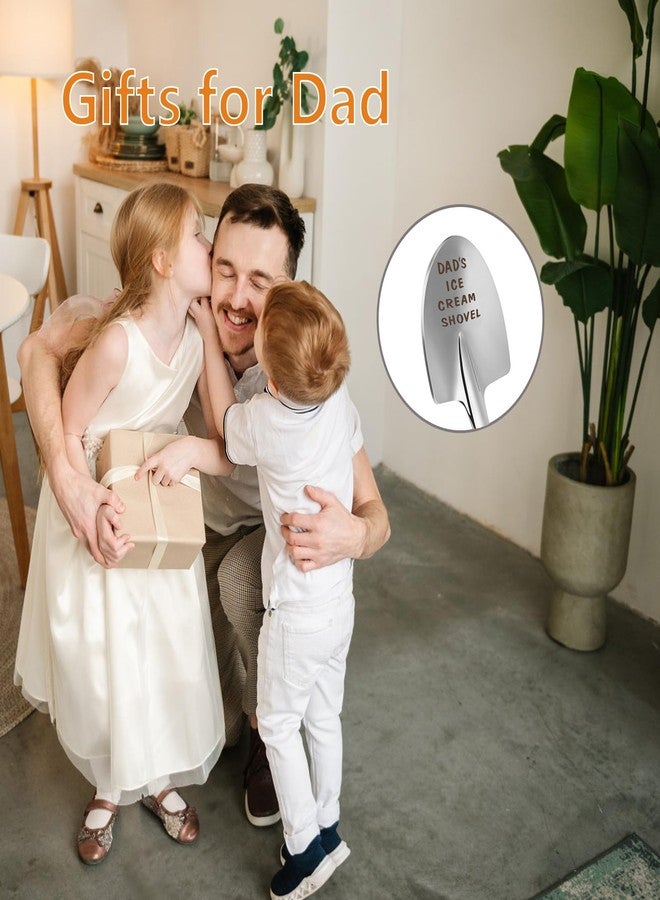 XINNK Fathers Day Dad Gifts from Daughter Son Wife,Fathers Day Birthday Christmas Gifts for Dad,Funny Dad Gifts Ice Cream Spoon,Funny Engraved Stainless Steel Spoon Shovel. - Image 3