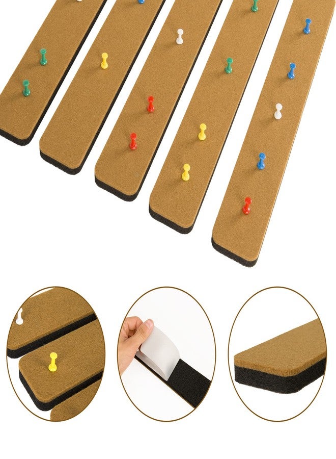 Henandou Bulletin Board Cork Board Cork Boards for Walls Cork Board for Office Pin Board Bulletin Boards for Walls (Brown) - Image 3