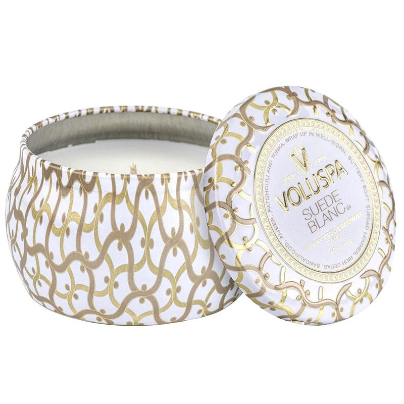 Voluspa Suede Blanc Petite Decorative Candle 4 oz