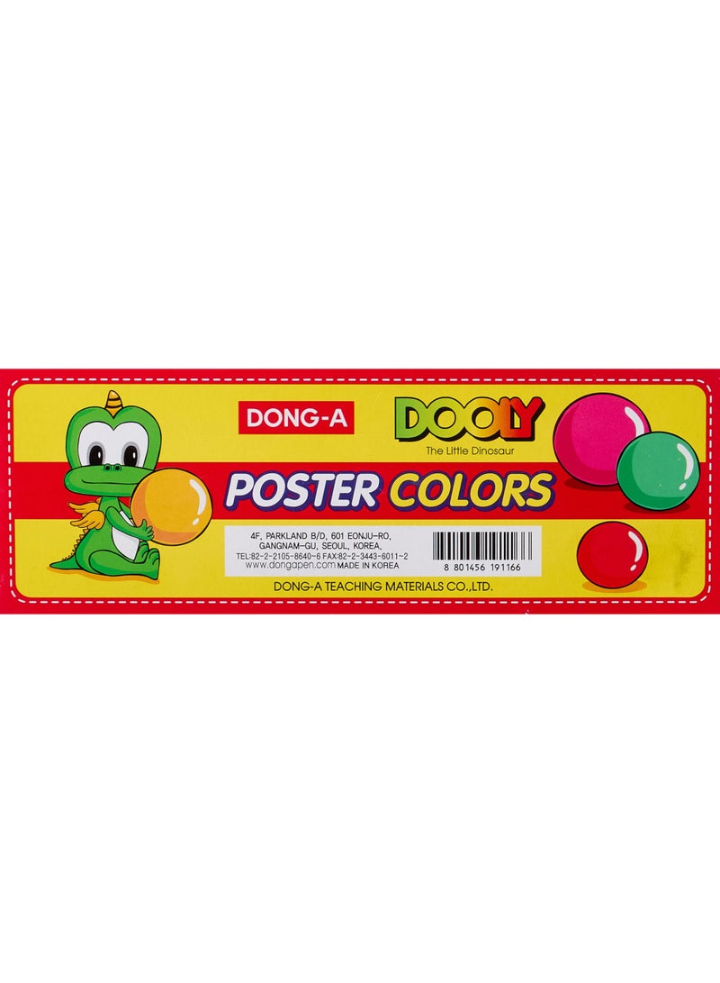 Dong-A Dooly Poster Colors, 10 Ml - Set Of 12 - Image 2