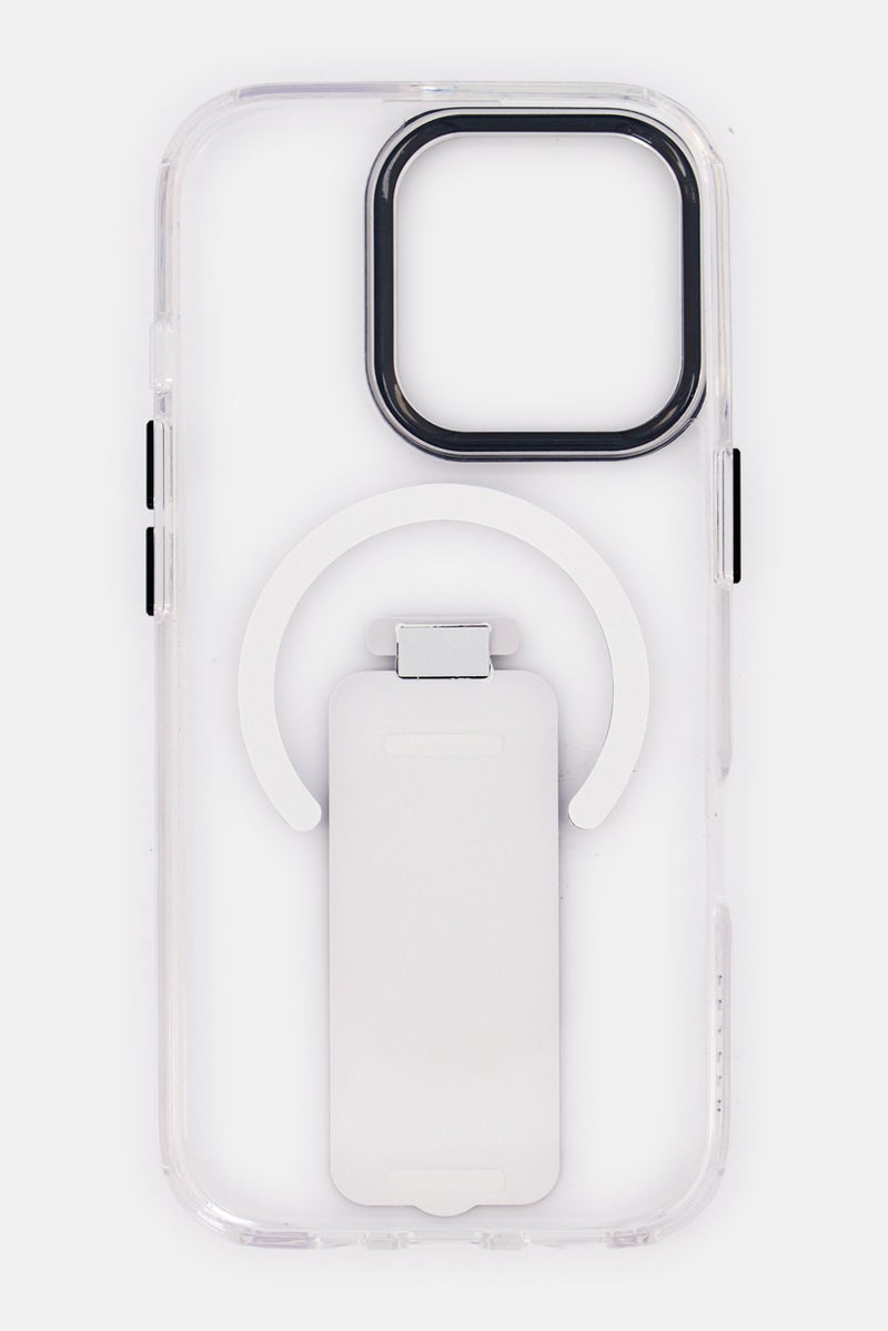 LEVELO iPhone 16 Pro Morphix Magsafe Case With Grip And Stand, Transparent - Image 3