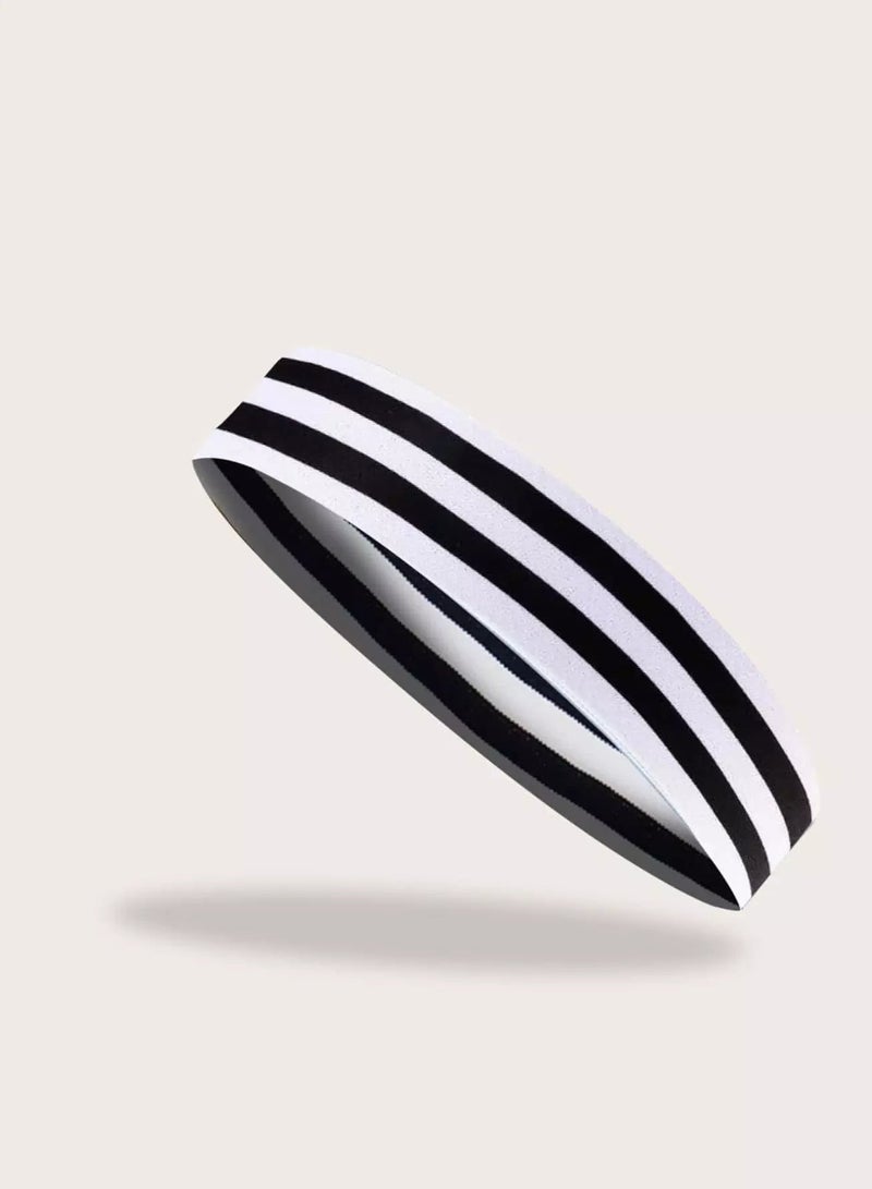 Generic Striped Sports Sweat-absorbent Headband  - Image 1
