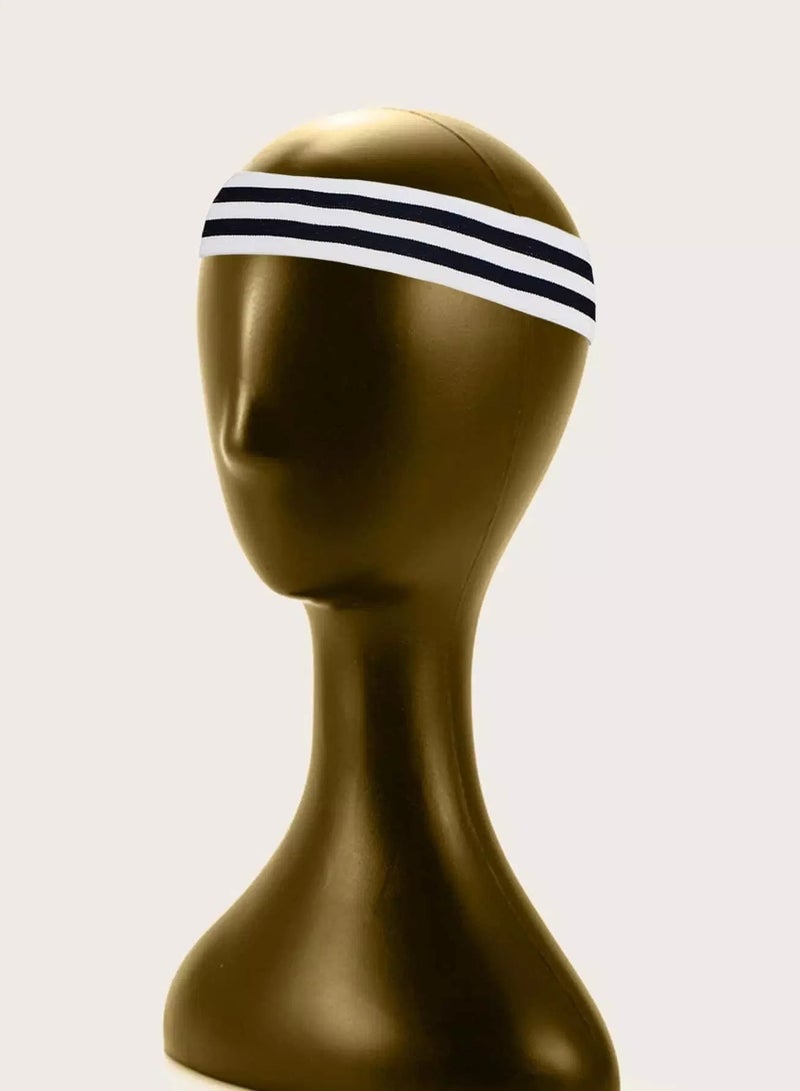 Generic Striped Sports Sweat-absorbent Headband  - Image 2