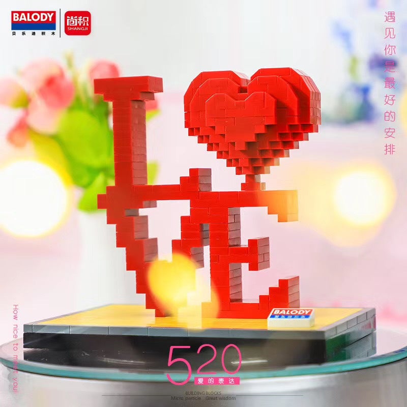 Beiledi Diamond Microparticles 520 Series Love Rose Diy Educational Toy Building Blocks 18148-18150 - Image 4