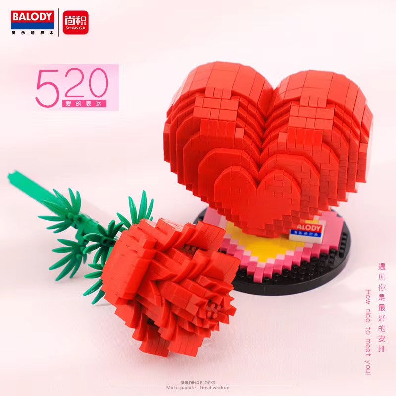 Beiledi Diamond Microparticles 520 Series Love Rose Diy Educational Toy Building Blocks 18148-18150 - Image 5