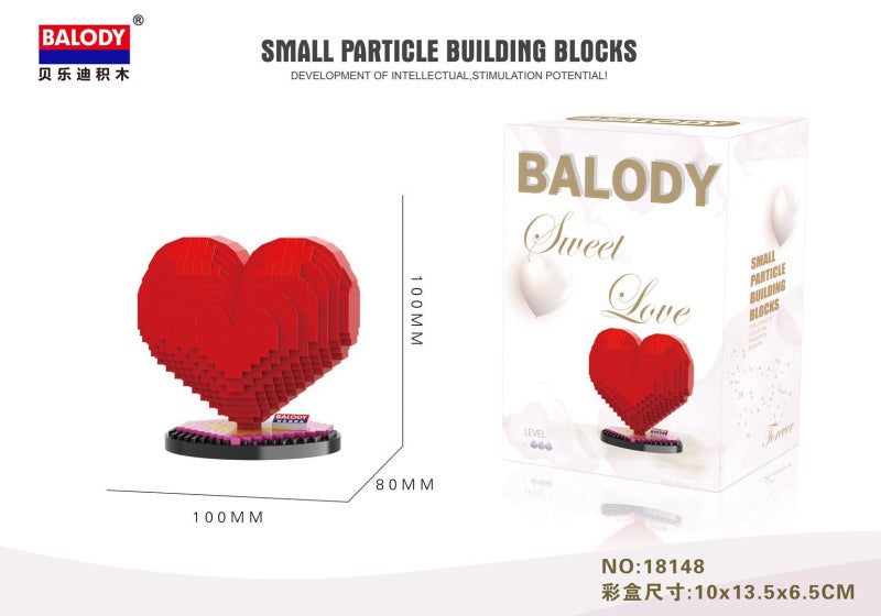 Beiledi Diamond Microparticles 520 Series Love Rose Diy Educational Toy Building Blocks 18148-18150 - Image 1
