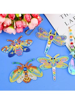 SYOSI 4 Pieces 5D Insect Shaped Diamond Painting Keychain Kit, DIY Double Sided Full Drill Diamond Rhinestone Painting Key Chains Pendant for Women Purse Backpack Handbag Accessories Decor  - Image 5
