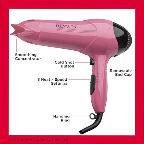 Revlon 1875W Lightweight Hair Dryer | For Easy Smooth Styling (Pink) - Image 2
