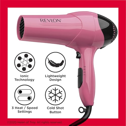 Revlon 1875W Lightweight Hair Dryer | For Easy Smooth Styling (Pink) - Image 3