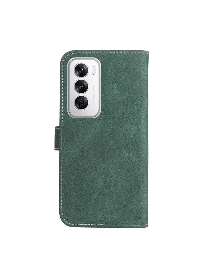 S-TOP Case For OPPO Reno12 5G Global Three Color Splicing Leather Phone Case - Image 3
