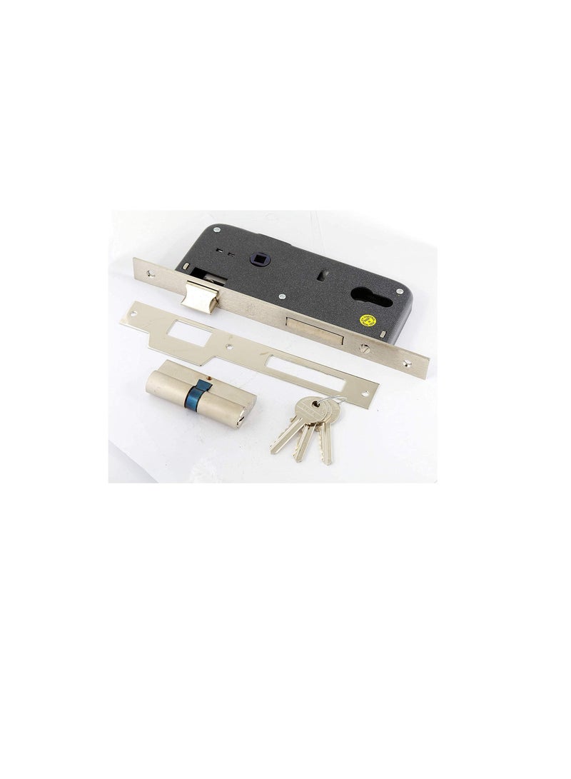 روبستلاين ROBUSTLINE Door Lockset (مقبض و Lockbody) | 85 ملم إلى المركز | اللون الفضي - Image 3