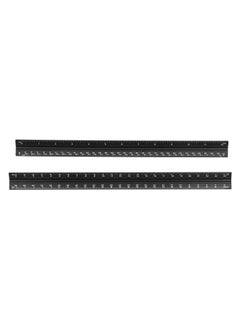 Thoraya 2Pcs Engineer Scale Set Black Imperial Aluminum Alloy Triangular Architects Scales Ruler  - Image 4