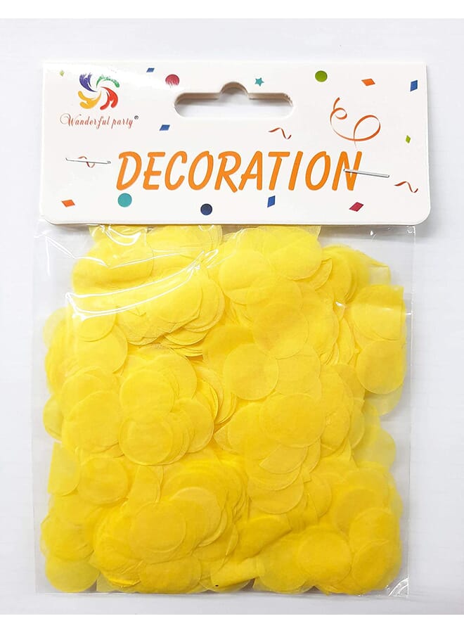Party Time Confetti Dots Confetti Circles Round Paper Confetti Foil Throwing Confetti For Birthday Wedding Christmas Party Decoration 17G Yellow - Image 1
