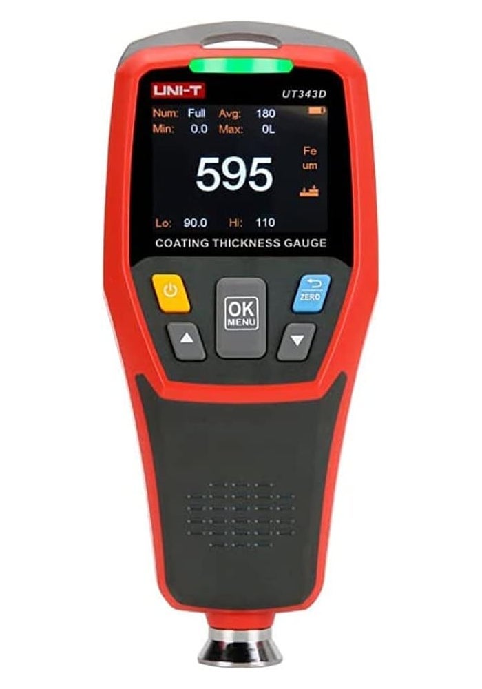 Uni-t UT343D Coating Thickness Gauge with LCD Backlight - Digital FE/NFE Metal Car Paint Thickness Tester - Image 1