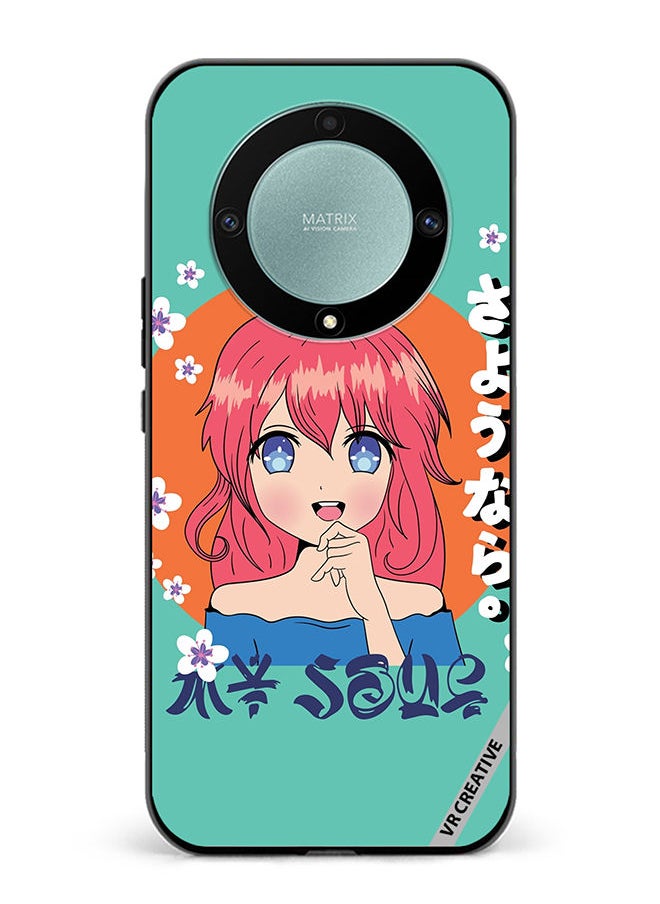 VR CREATIVE - Protective Case Cover For Honor X9a Japanese Gril Text Means Good Bye Design Multicolour - Image 1