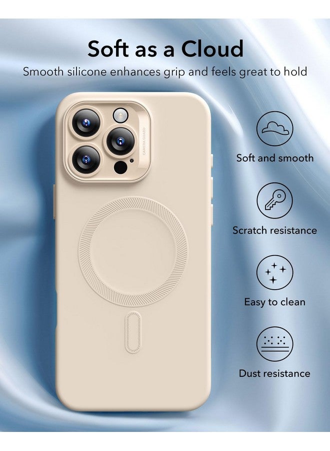 ESR ESR for iPhone16 Pro Case with MagSafe, Supports Magnetic Charging, Smooth & Slim Silicone Case, Shockproof, Full Screen and Camera Protection, Soft Microfiber Lining,Light Tan  - Image 5