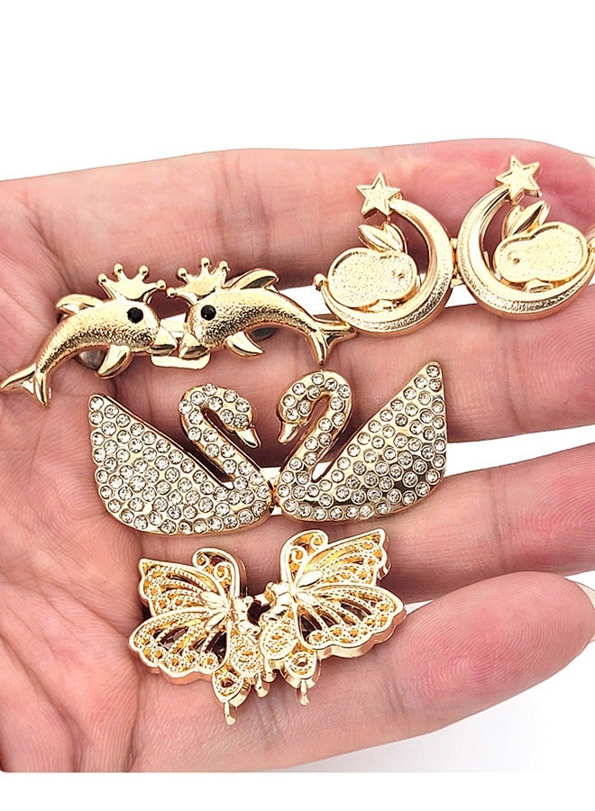 8 قطع أزرار لفستان الجينز فضفاض كبير، مشابك سراويل يمكنك صنعها بنفسك لشد الخصر الأصغر، بدون خياطة قابلة للفصل، إبزيم شد مناسب للجسم للخصر، زر شد الخصر بدون أظافر - Image 4