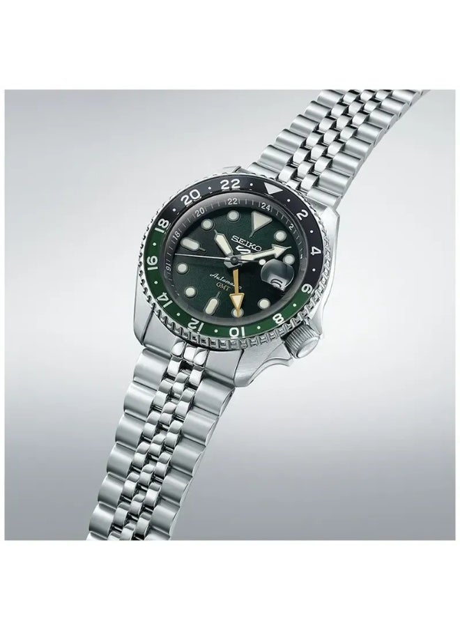 Seiko 5 Sports GMT SSK035K1 Men’s Watch, Green Dial 42.5mm Case 100M WR Automatic  - Image 3
