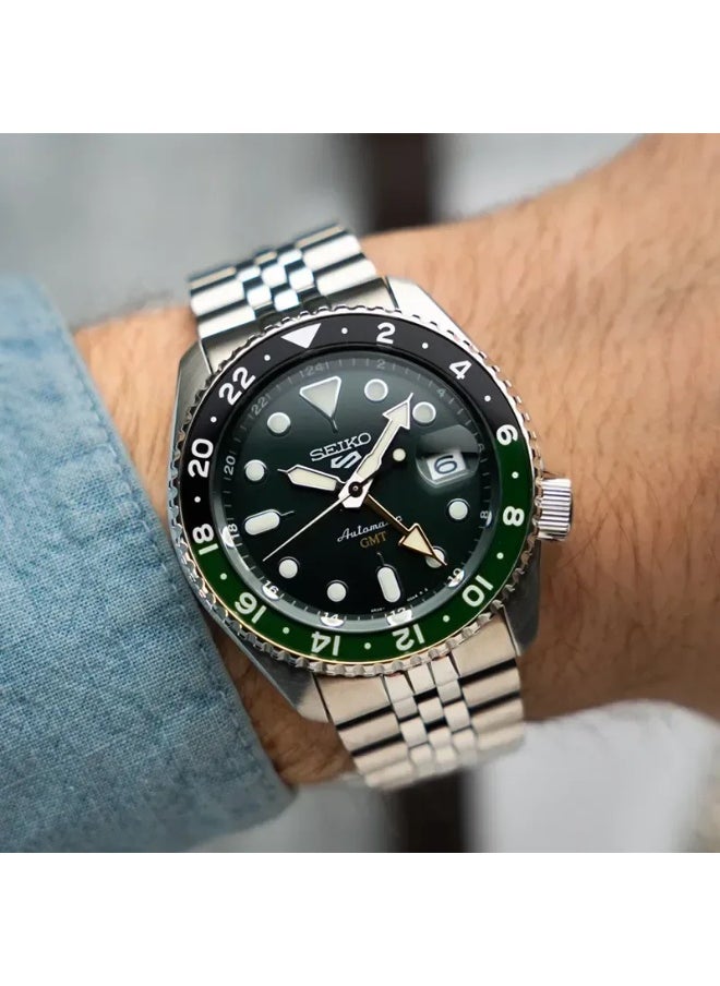 Seiko 5 Sports GMT SSK035K1 Men’s Watch, Green Dial 42.5mm Case 100M WR Automatic  - Image 2