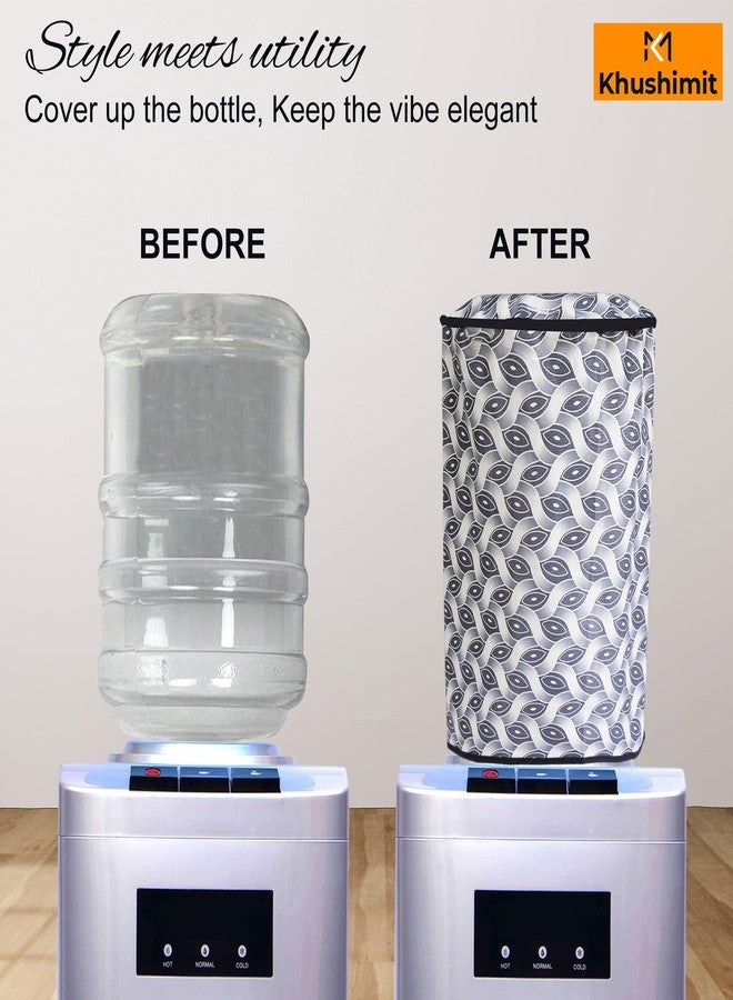Khushimit ® Polyvinyl Chloride Printed Waterproof and Oil-Proof Water Dispenser Bottle Cover, 20L, (Multicolour) (20 liter Water Bottel Cover. - Image 3