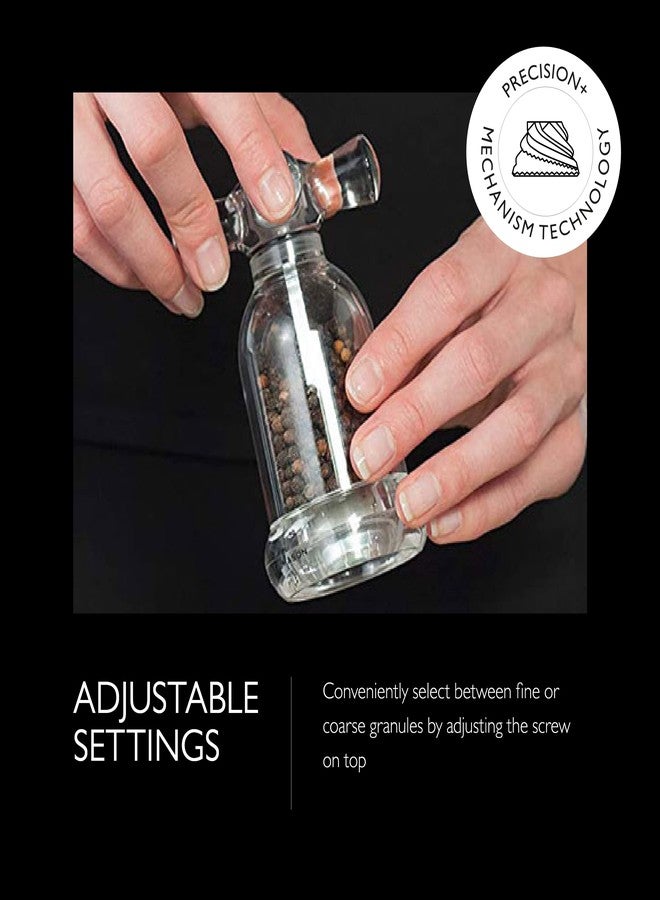 COLE & MASON Tap Salt and Pepper Grinder Set - Acrylic Mills Include Precision Mechanisms and Premium Sea Salt and Peppercorns - Image 3