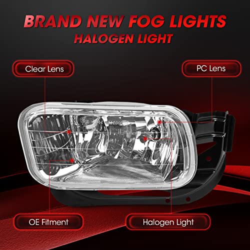 WEZEMLIGHT Fog Lights Assembly Replacement For 2009-2012 Dodge Ram 1500 2010-2018 Dodge Ram 2500 3500 Pickup Truck With H10 12V 42W Halogen Bulbs 1 pair - Image 4