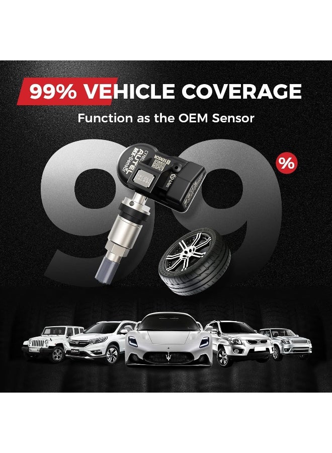 Autel TPMS Sensor 1-Sensor, MX-Sensor 315MHz + 433MHz Metal Valve, Programmable Universal Specially Built for OEM Sensors Replacement, Work with Autel TPMS Tool TS408S TS501 PRO TS508WIFI MK808S-TS