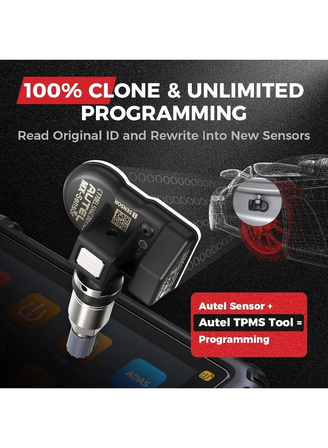 Autel TPMS Sensor 1-Sensor, MX-Sensor 315MHz + 433MHz Metal Valve, Programmable Universal Specially Built for OEM Sensors Replacement, Work with Autel TPMS Tool TS408S TS501 PRO TS508WIFI MK808S-TS