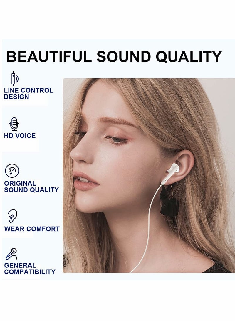 Excefore Headphones with Connector TERRIFI Microphone with Built-in Remote to Control Music, Phone Calls, and Volume. Wired Earbuds for iPhone - Image 2