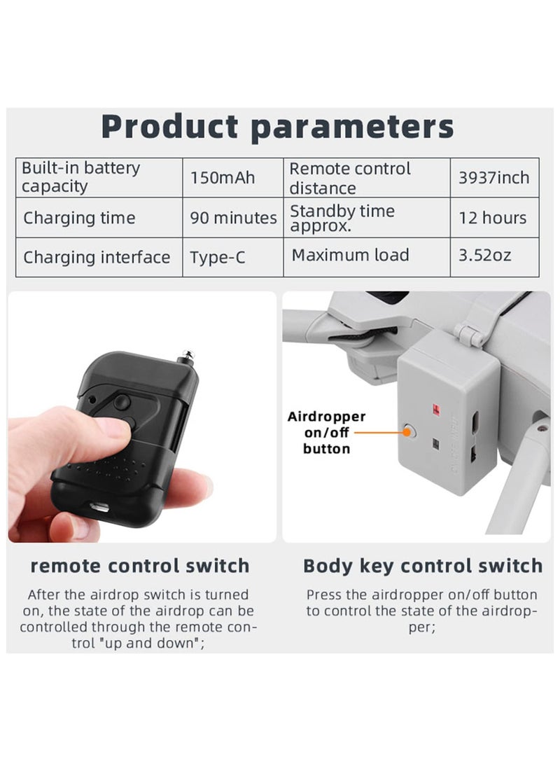 SYOSI RC Drone Airdrop System, Drone Accessories, for DJI Mini 3 Pro/Mini 3 Payload Delivery Transport Dropper for Release and Drop Device Accessories Line, Wedding Scene, Search Tool - Image 4