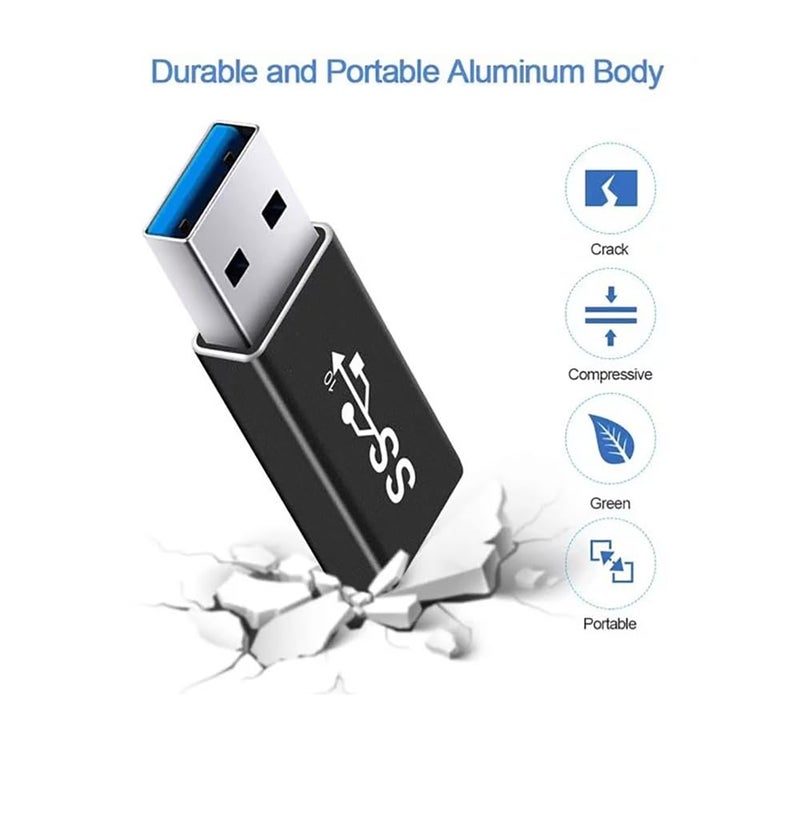 ETZIN USB 3.1 GEN 2 Male to Type-C Female Adapter, Support Double Sides10Gbps Charging & Data Transfer,USB A to USB C 3.1 Converter-EPL-1071TC. - Image 4