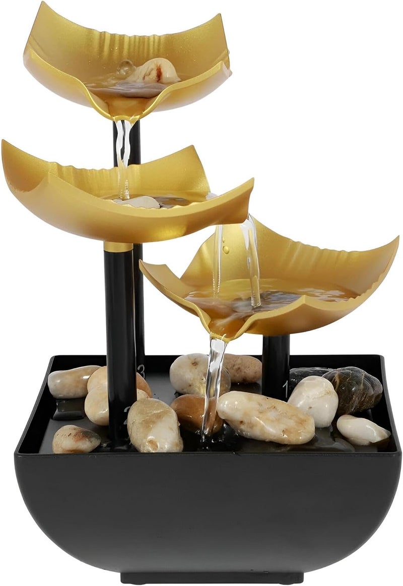 Indoor Fountain - Relaxing Mini Waterfall for Leisure Spaces and Offices, Perfect for Meditation, Comes with a Variety of Natural River Rocks (model 2) - Image 1