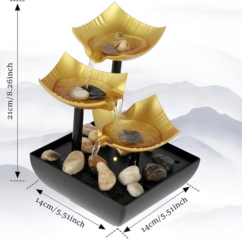 Indoor Fountain - Relaxing Mini Waterfall for Leisure Spaces and Offices, Perfect for Meditation, Comes with a Variety of Natural River Rocks (model 2) - Image 3