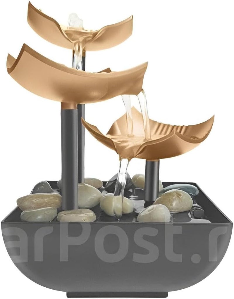 Indoor Fountain - Relaxing Mini Waterfall for Leisure Spaces and Offices, Perfect for Meditation, Comes with a Variety of Natural River Rocks (model 2) - Image 4