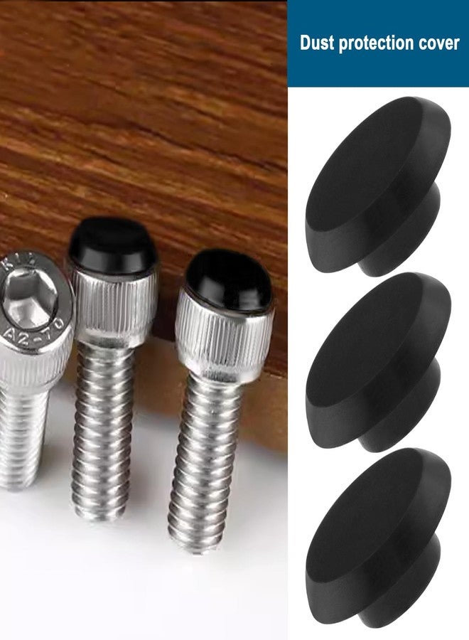 Micro Traders 50PCS Socket Head Screw Cover Cap Hexagon Head Screw Cap Furniture Allen Screws Caps Plastic Protector for Mechanical Equipment Automotive Black M8 - Image 3