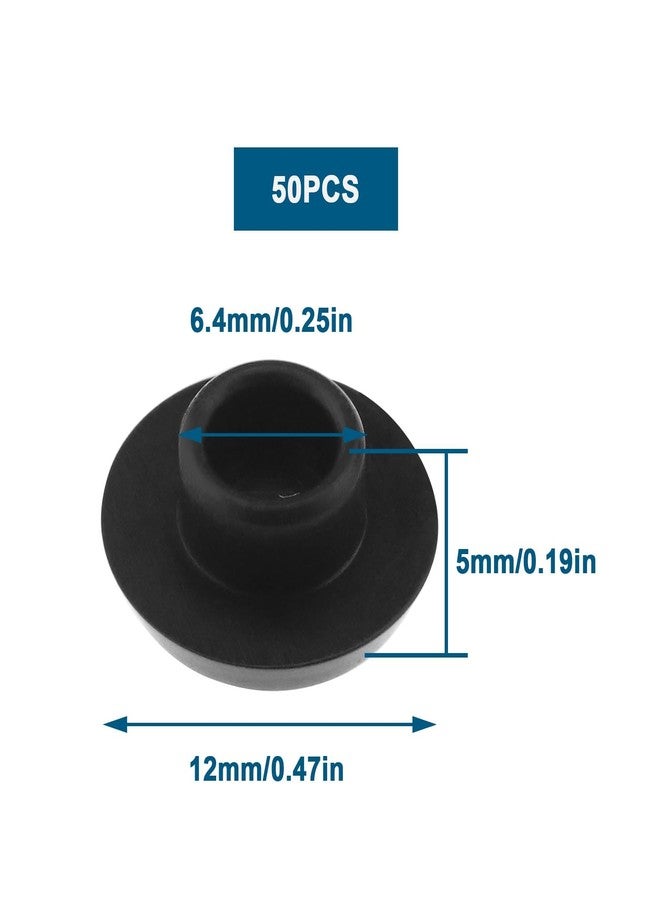 Micro Traders 50PCS Socket Head Screw Cover Cap Hexagon Head Screw Cap Furniture Allen Screws Caps Plastic Protector for Mechanical Equipment Automotive Black M8 - Image 4