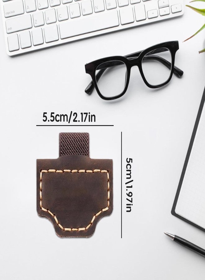Aebgsa Bygone Mark Bookmark with Pen Holder, Personalized Leather Magnetic Bookmark,Magnetic Bookmarks for Reading Women Book Lovers Travelers Notebook Journal Covers(Blackish Green, 1) - Image 3