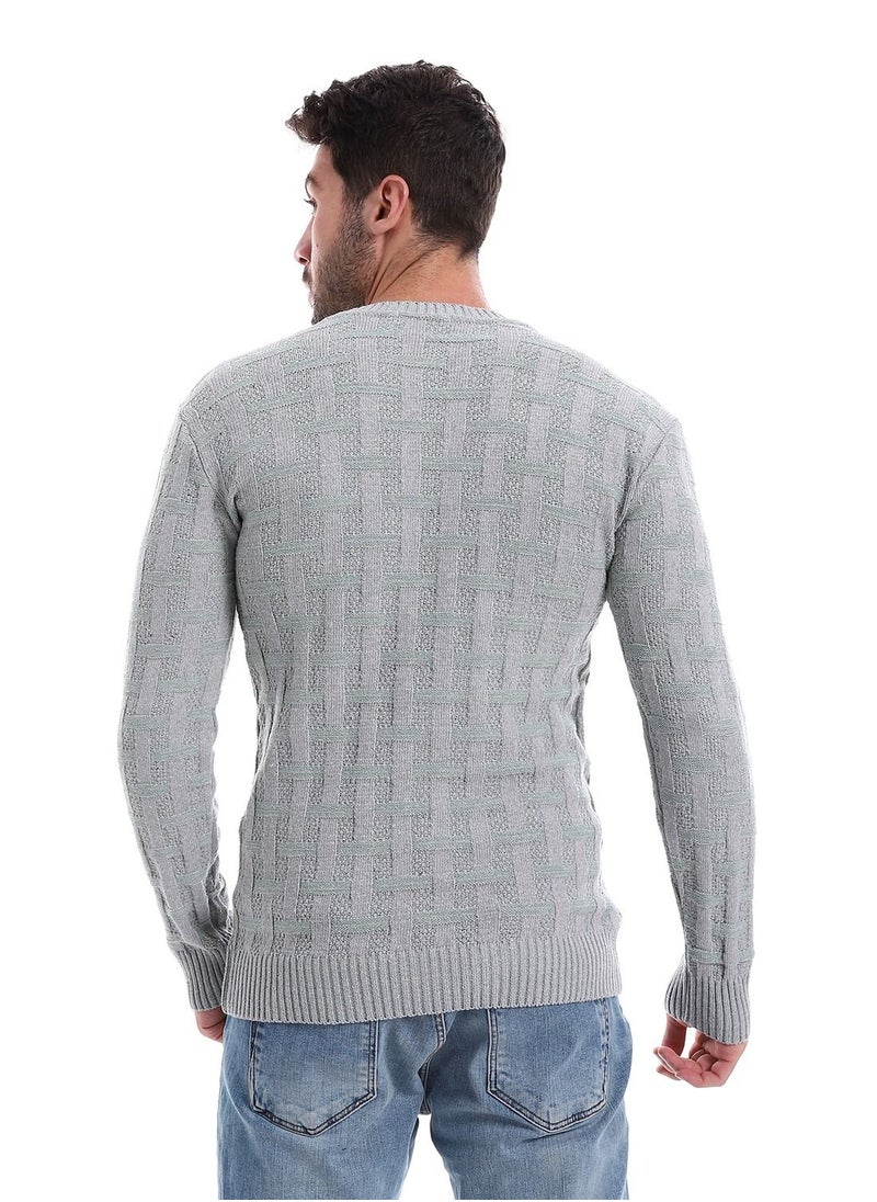 Caesar - Wool Mens Pullover With Multi Design - Image 1