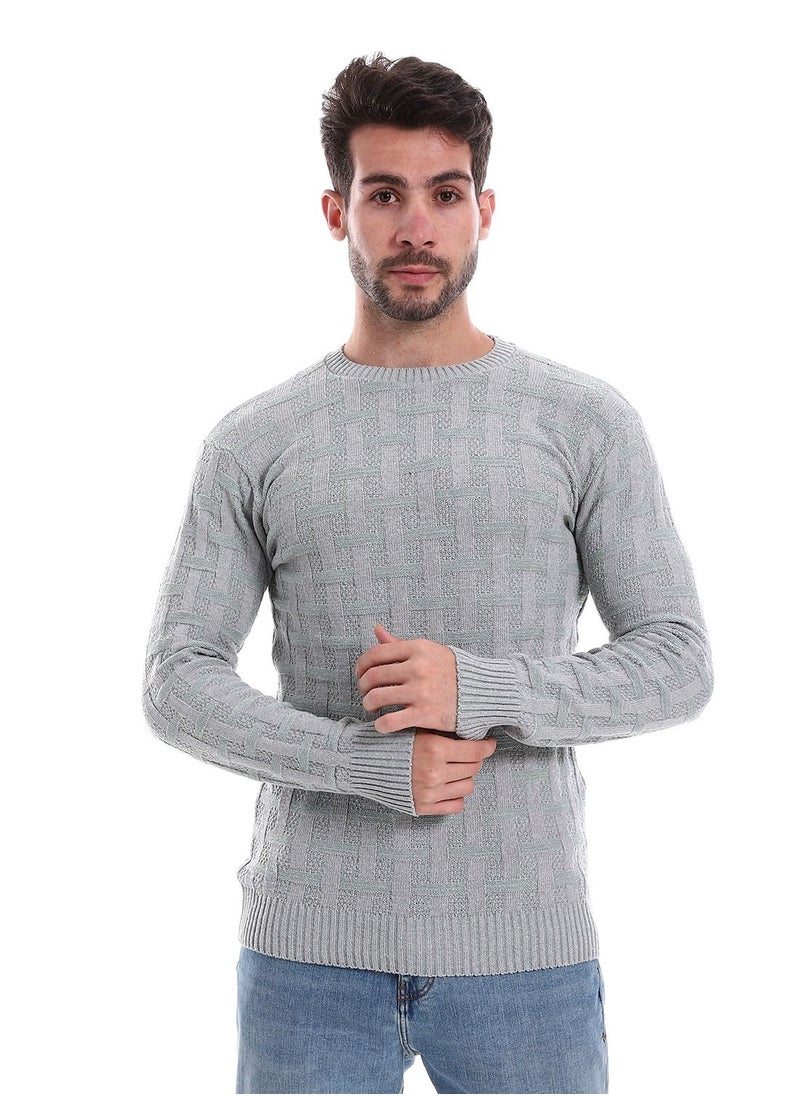 Caesar - Wool Mens Pullover With Multi Design - Image 1