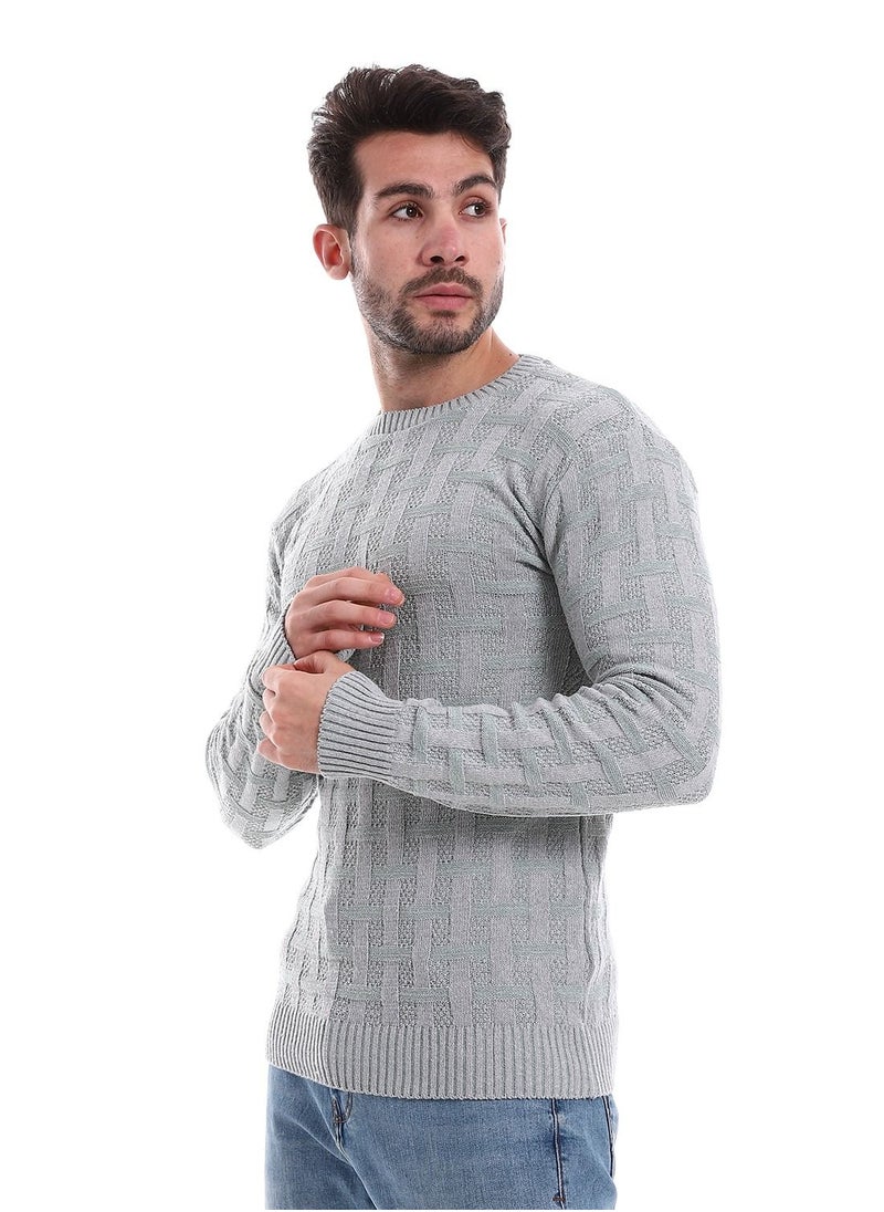 Caesar - Wool Mens Pullover With Multi Design - Image 1