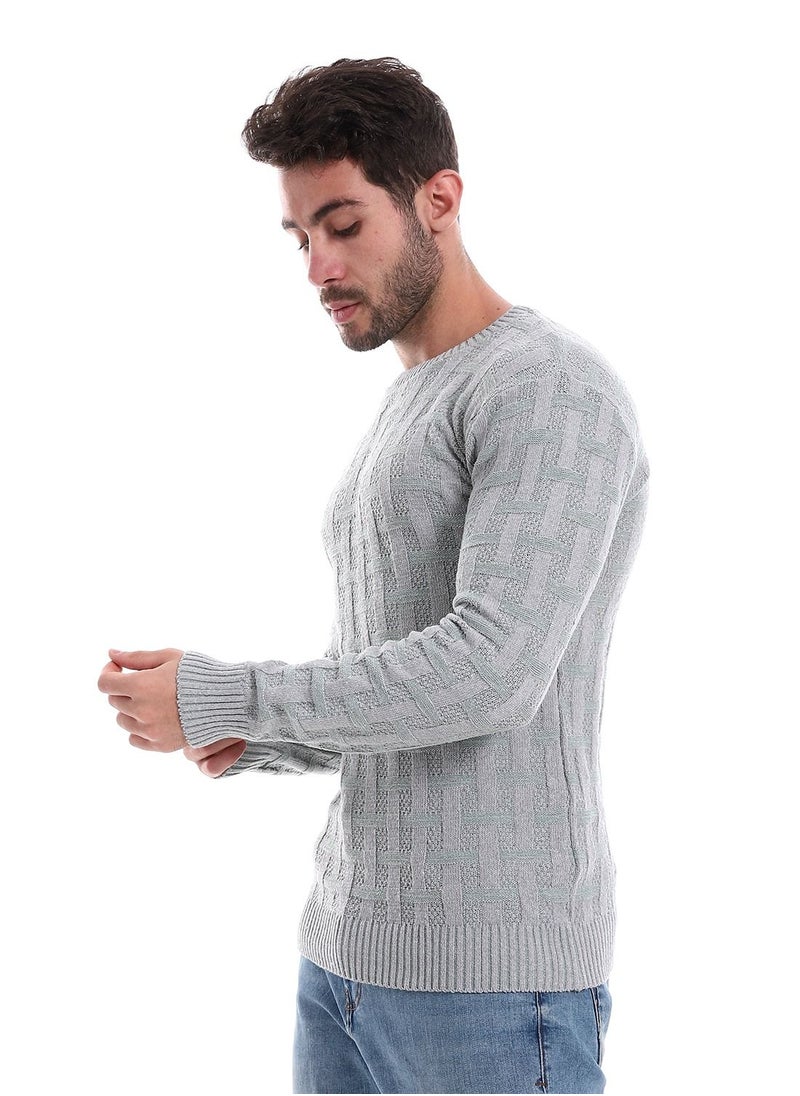Caesar - Wool Mens Pullover With Multi Design - Image 1