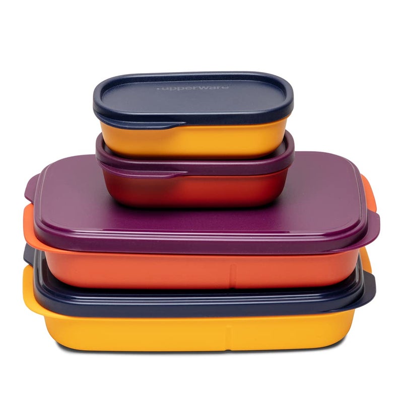 Tupperware Mylunch Liquid-Tight Lunch Box 590ml 2pc, Plastic, Multicolor - Image 1
