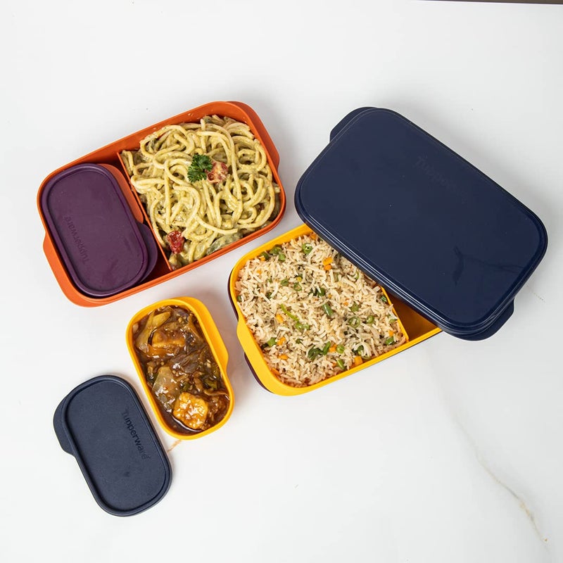 Tupperware Mylunch Liquid-Tight Lunch Box 590ml 2pc, Plastic, Multicolor - Image 3