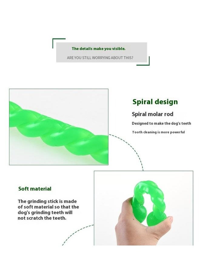 yongsheng Pet Chew Toy Green 18.5x3.5cm-Chewers, Rubber Dog Rope Toys Knot Teething Toys Almost Indestructible  - Image 4