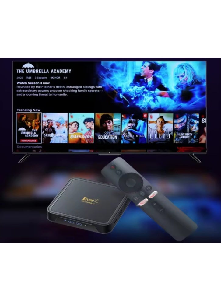 TV98 Android 14 Update SMART TV98 PRO 4K Android TV BOX Quad Core Processor Supports 8K Resolution Features ATV 5G WIFI & DDR4 - Image 4
