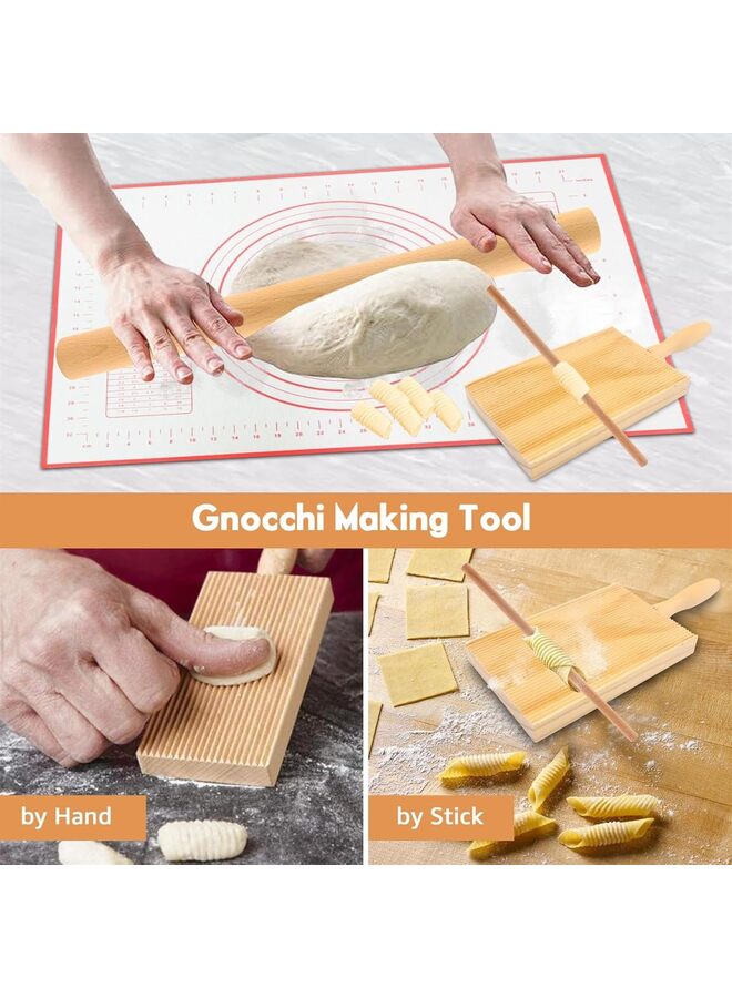 8in1 Ravioli Gnocchi Pasta Dumpling Noodle Maker Cutter Press Mold Stamp - Pasta Manual Accessories Homemade Essentials Making Tool Kit w/Silicone Pastry Mats - Image 5