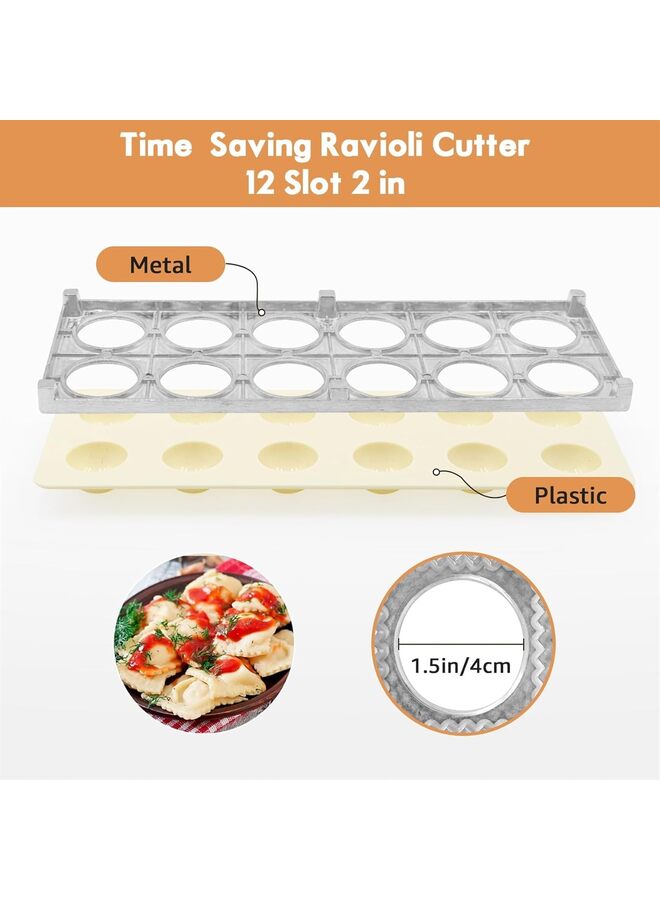8in1 Ravioli Gnocchi Pasta Dumpling Noodle Maker Cutter Press Mold Stamp - Pasta Manual Accessories Homemade Essentials Making Tool Kit w/Silicone Pastry Mats - Image 4