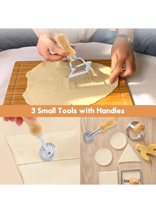 8in1 Ravioli Gnocchi Pasta Dumpling Noodle Maker Cutter Press Mold Stamp - Pasta Manual Accessories Homemade Essentials Making Tool Kit w/Silicone Pastry Mats - Image 3